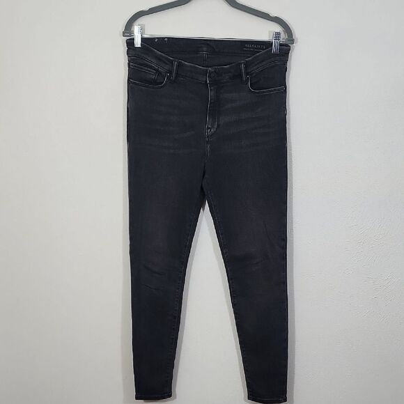 All Saints Black Grace Ankle Jeans Size 30 - Picture 1 of 8